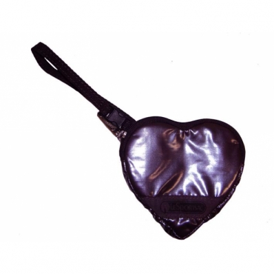 Heart Coin Pouch - Aubergine Shimmer