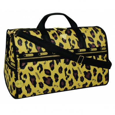 Large Weekender - Gold Leopard